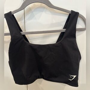 Gymshark black sports bra, double layer, thick, size medium
